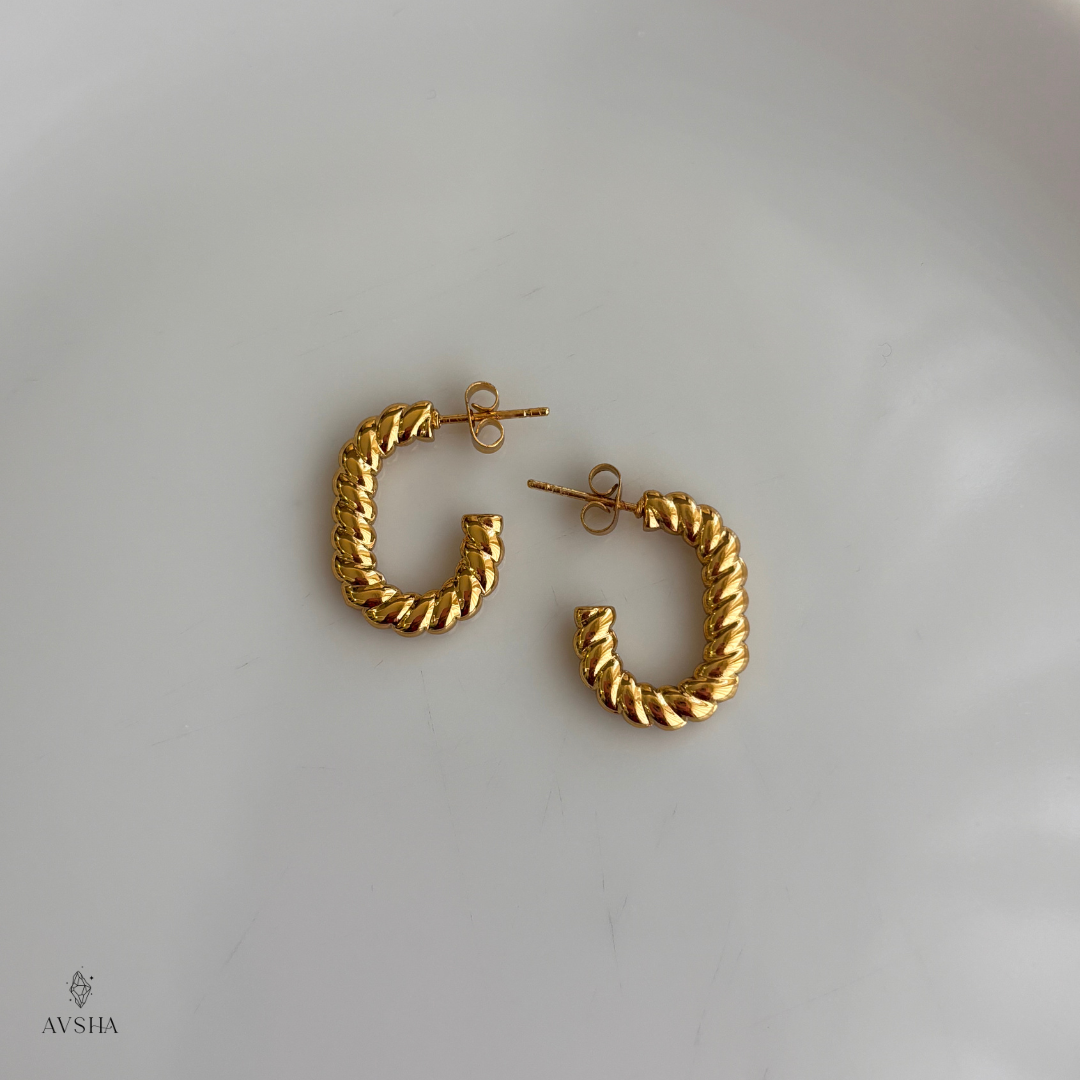 Golden Half Hoops