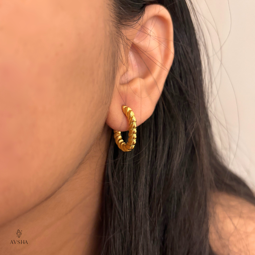 Golden Half Hoops